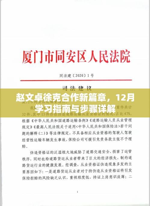 赵文卓与徐克联手新篇章，12月学习指南及步骤详解