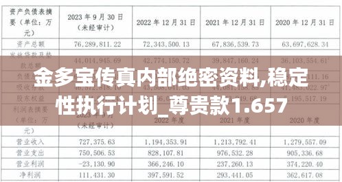 金多宝传真内部绝密资料,稳定性执行计划_尊贵款1.657