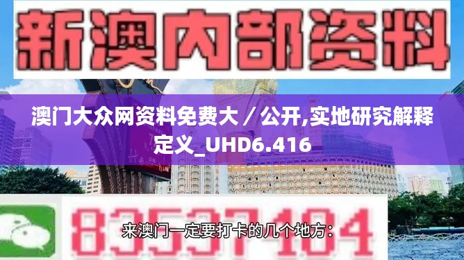 澳门大众网资料免费大／公开,实地研究解释定义_UHD6.416