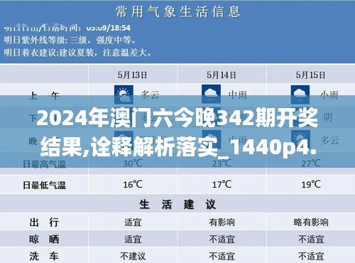 2024年澳门六今晚342期开奖结果,诠释解析落实_1440p4.968