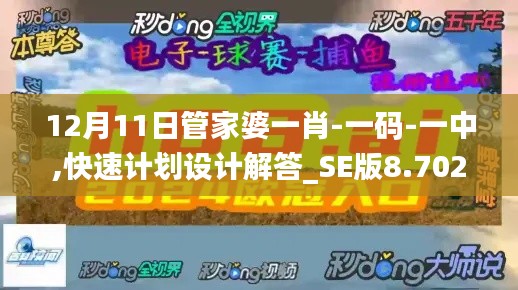 12月11日管家婆一肖-一码-一中,快速计划设计解答_SE版8.702