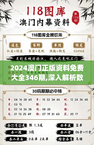 2024澳门正版资料免费大全346期,深入解析数据设计_交互版14.283