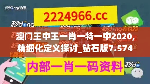 澳门王中王一肖一特一中2020,精细化定义探讨_钻石版7.574