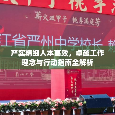 严实精细人本高效，卓越工作理念与行动指南全解析