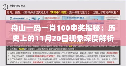 舟山一码一肖100中奖揭秘：历史上的11月20日现象深度解析_AZQ4.77.95铂金版