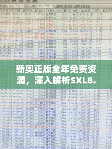 新奥正版全年免费资源，深入解析SXL8.52.49习惯版的数据执行