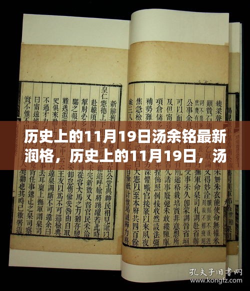 揭秘历史上的汤余铭最新润格，揭秘汤余铭在11月19日的艺术价值飞跃时刻！