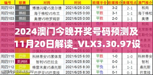 2024澳门今晚开奖号码预测及11月20日解读_VLX3.30.97设计师版