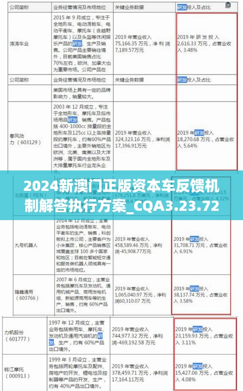 2024新澳门正版资本车反馈机制解答执行方案_CQA3.23.72编辑版