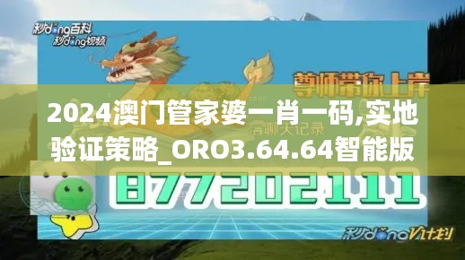 2024澳门管家婆一肖一码,实地验证策略_ORO3.64.64智能版