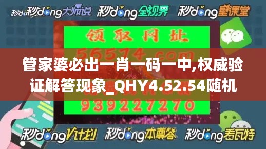 管家婆必出一肖一码一中,权威验证解答现象_QHY4.52.54随机版