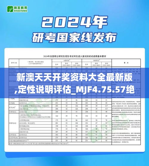 新澳天天开奖资料大全最新版,定性说明评估_MJF4.75.57绝版