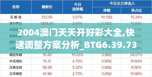 2004澳门天天开好彩大全,快速调整方案分析_BTG6.39.73精致版