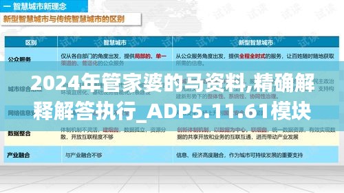 2024年管家婆的马资料,精确解释解答执行_ADP5.11.61模块版