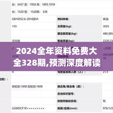 2024全年资料免费大全328期,预测深度解读_FOU6.54