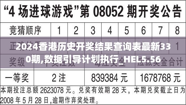 2024香港历史开奖结果查询表最新330期,数据引导计划执行_HEL5.56