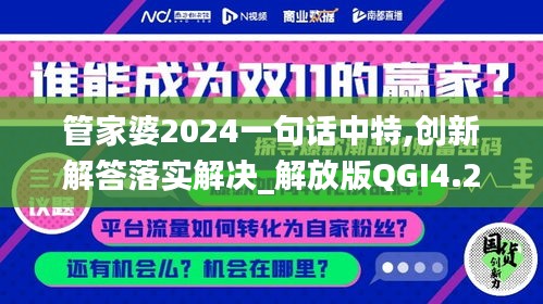 管家婆2024一句话中特,创新解答落实解决_解放版QGI4.20