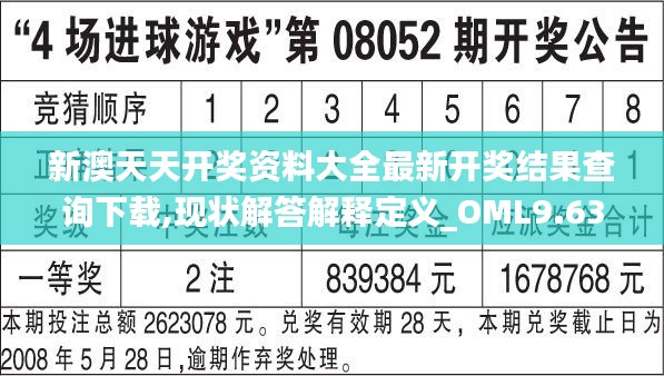 新澳天天开奖资料大全最新开奖结果查询下载,现状解答解释定义_OML9.63