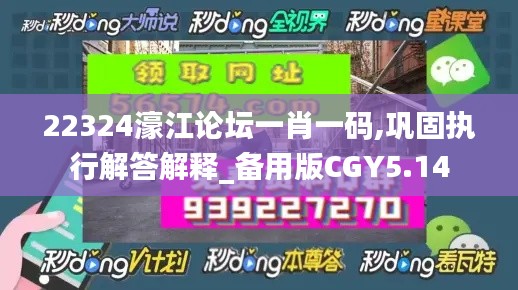 22324濠江论坛一肖一码,巩固执行解答解释_备用版CGY5.14