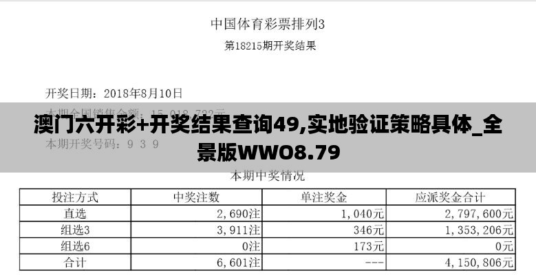 澳门六开彩+开奖结果查询49,实地验证策略具体_全景版WWO8.79