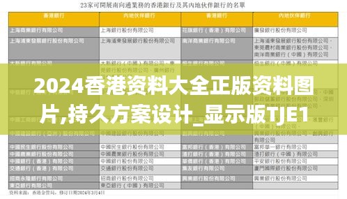 2024香港资料大全正版资料图片,持久方案设计_显示版TJE1.69