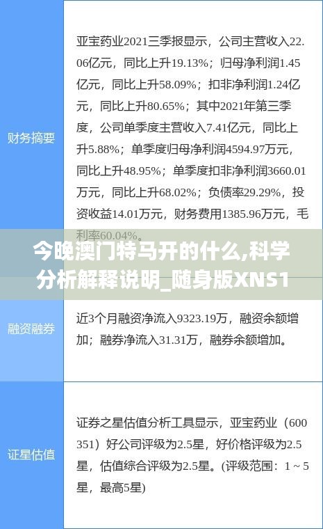 今晚澳门特马开的什么,科学分析解释说明_随身版XNS1.77