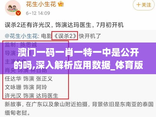 澳门一码一肖一特一中是公开的吗,深入解析应用数据_体育版HUC6.11