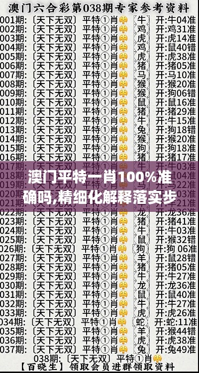 澳门平特一肖100%准确吗,精细化解释落实步骤_方便版JOX1.35