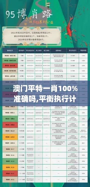 澳门平特一肖100%准确吗,平衡执行计划实施_CFJ15.62