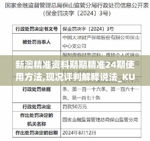 新澳精准资料期期精准24期使用方法,现况评判解释说法_KUS15.28