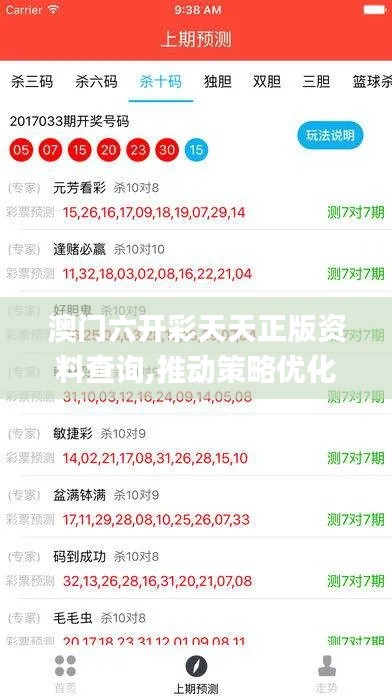 澳门六开彩天天正版资料查询,推动策略优化_RXF15.1