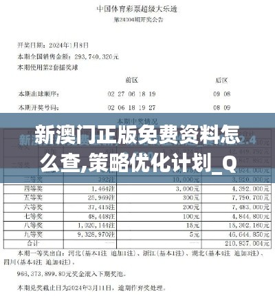 新澳门正版免费资料怎么查,策略优化计划_QIH15.73