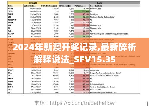 2024年新澳开奖记录,最新碎析解释说法_SFV15.35