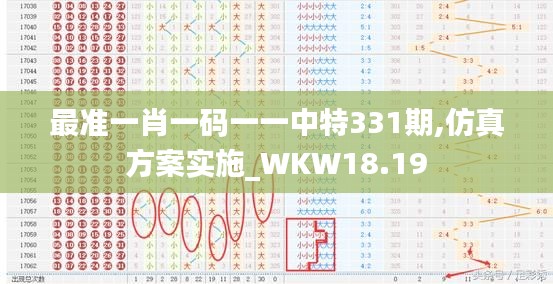 最准一肖一码一一中特331期,仿真方案实施_WKW18.19