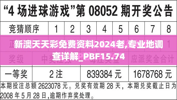 新澳天天彩免费资料2024老,专业地调查详解_PBF15.74