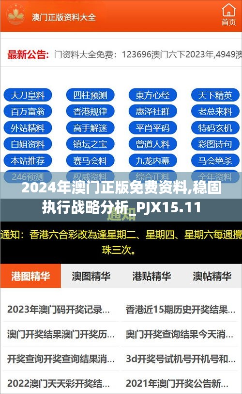 2024年澳门正版免费资料,稳固执行战略分析_PJX15.11