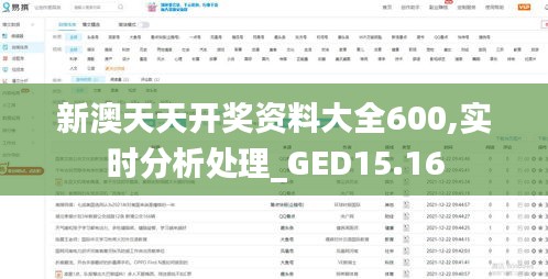 新澳天天开奖资料大全600,实时分析处理_GED15.16