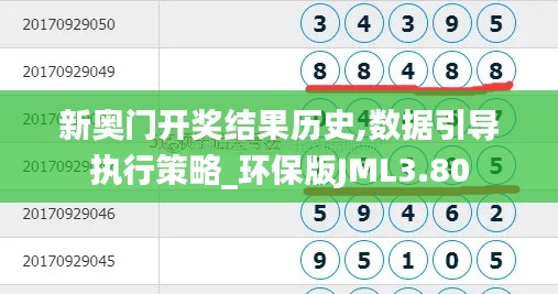 新奥门开奖结果历史,数据引导执行策略_环保版JML3.80