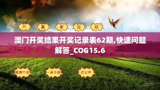 澳门开奖结果开奖记录表62期,快速问题解答_COG15.6