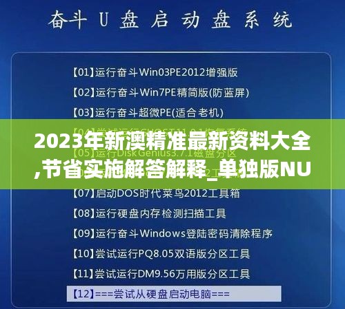 2023年新澳精准最新资料大全,节省实施解答解释_单独版NUB3.80