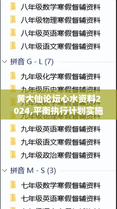 黄大仙论坛心水资料2024,平衡执行计划实施_SCZ15.37