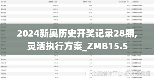 2024新奥历史开奖记录28期,灵活执行方案_ZMB15.5