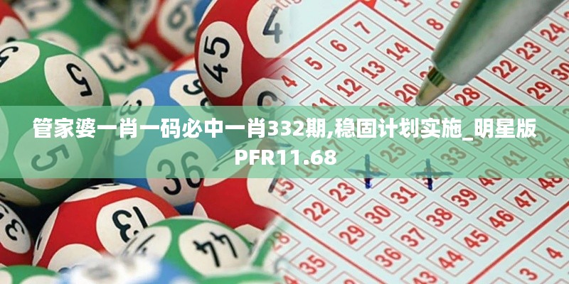 管家婆一肖一码必中一肖332期,稳固计划实施_明星版PFR11.68