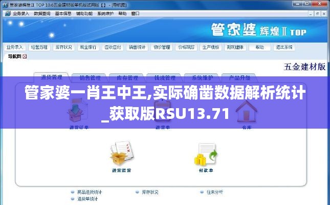 管家婆一肖王中王,实际确凿数据解析统计_获取版RSU13.71