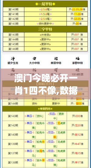 澳门今晚必开一肖1四不像,数据解释说明规划_数字版IOZ16.16