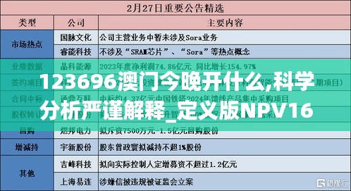 123696澳门今晚开什么,科学分析严谨解释_定义版NPV16.65