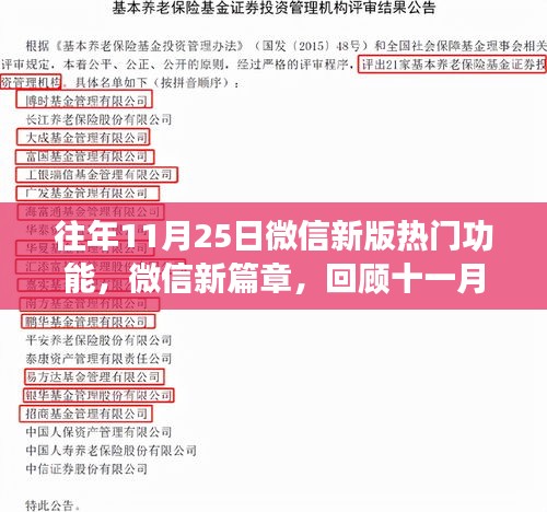 微信新篇章，十一月二十五日版本升级回顾与革新影响