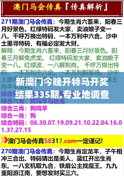 新澳门今晚开特马开奖结果335期,专业地调查详解_HXX59.393绿色版