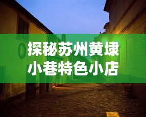 探秘苏州黄埭小巷的特色小店，最新招聘信息与独特环境魅力揭秘