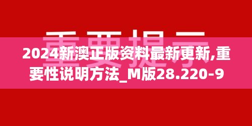 2024新澳正版资料最新更新,重要性说明方法_M版28.220-9